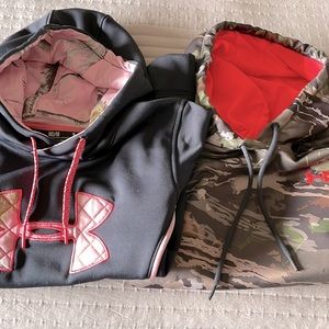 Set of 2 Under Armour Pink Camo Cold Gear Hoodies